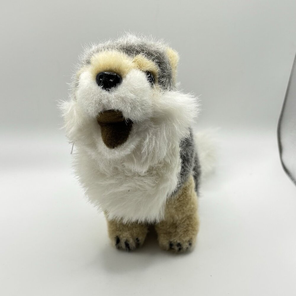 Defenders Of Wildlife Howling Wolf Pup 8” Plush Stuffed Animal Dog Puppy Gray - Picture 2 of 13